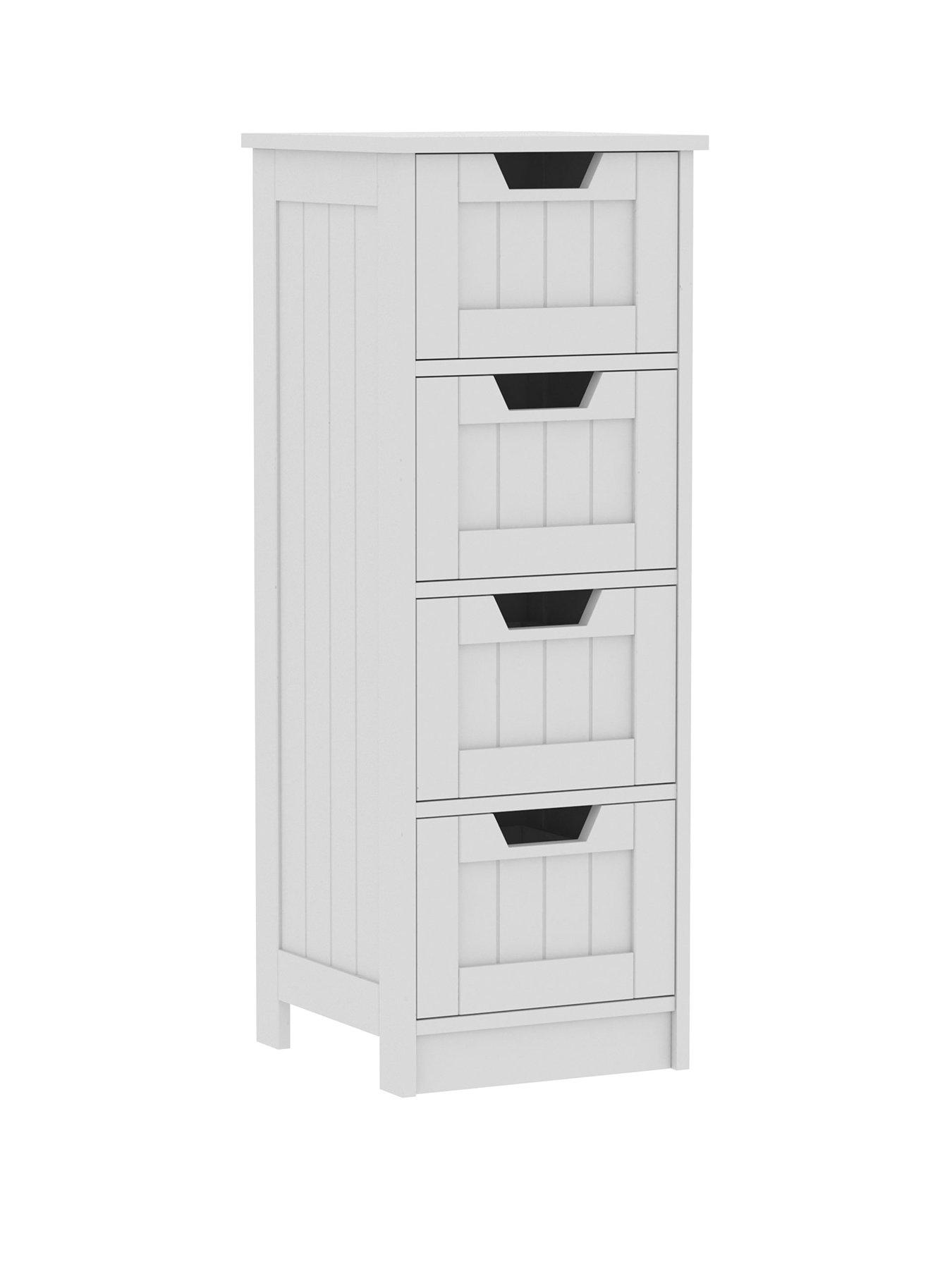 Image 2 of 5 of Bath Vida Priano 4 Drawer Freestanding Bathroom Unit - White