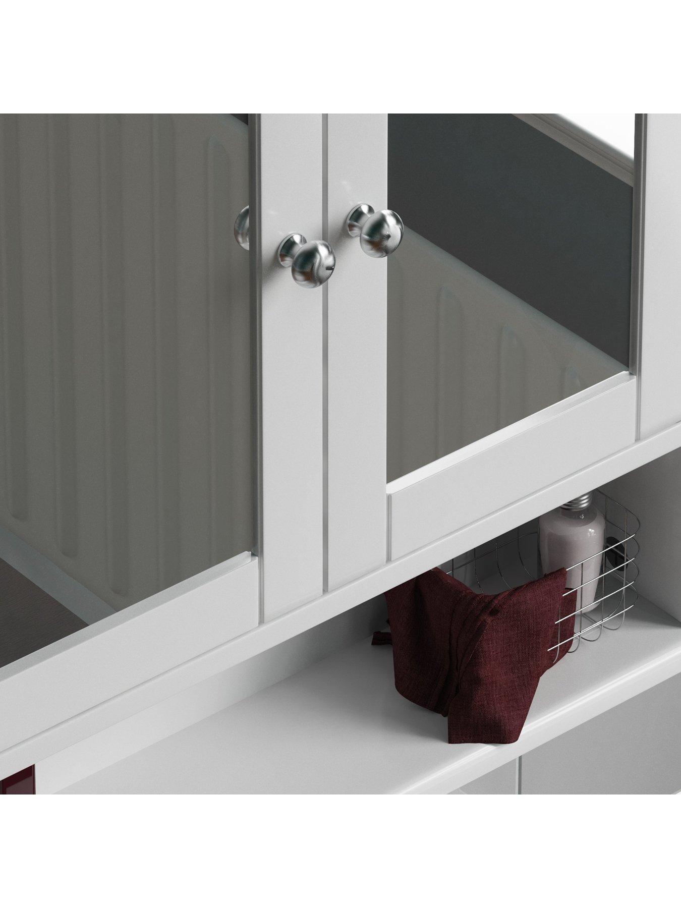  image of bath-vida-priano-2-door-mirrored-wall-cabinet-with-shelf