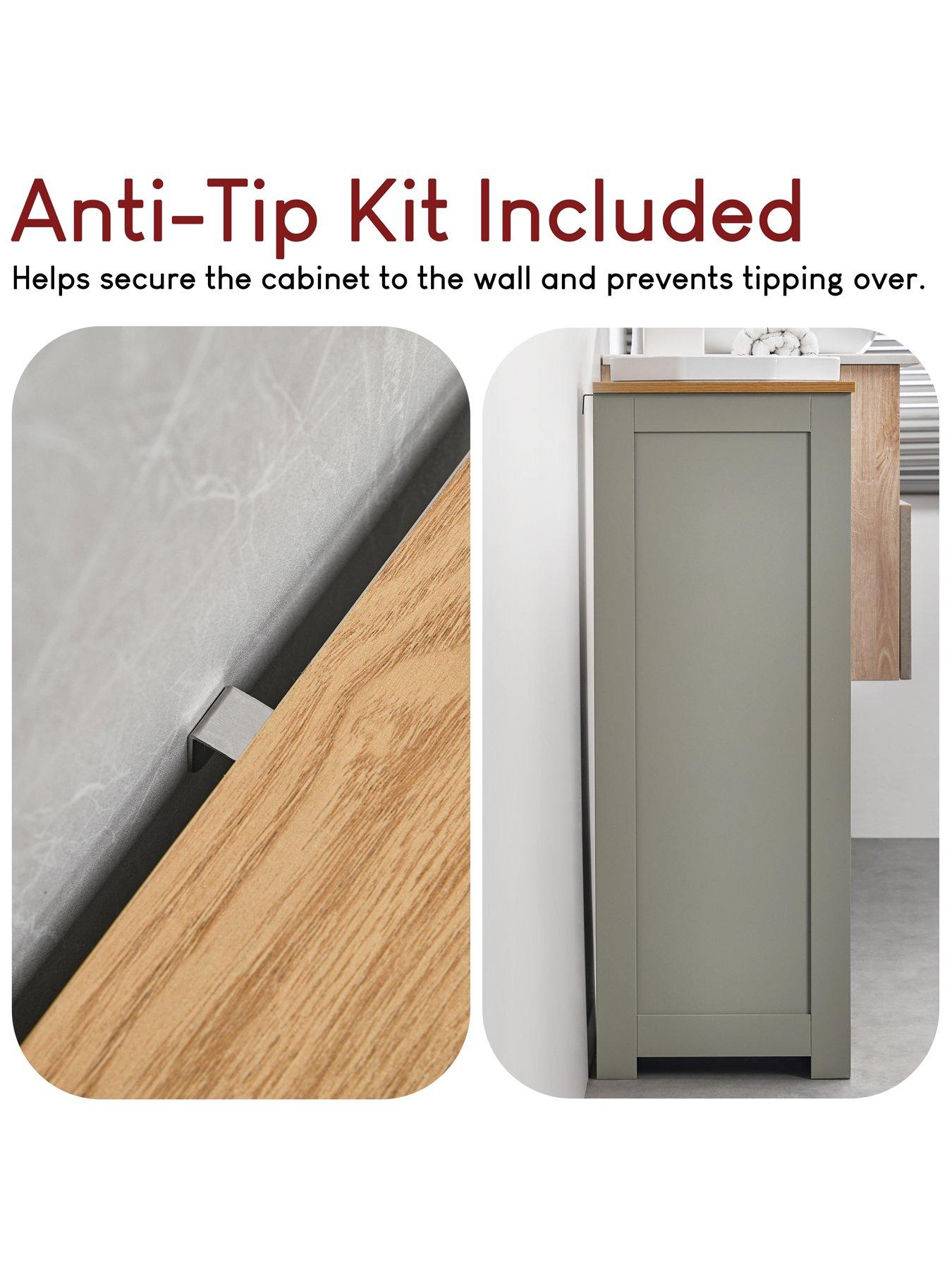 Image 4 of 7 of Bath Vida Priano 4 Drawer,&nbsp;1 Door Freestanding Unit - Grey