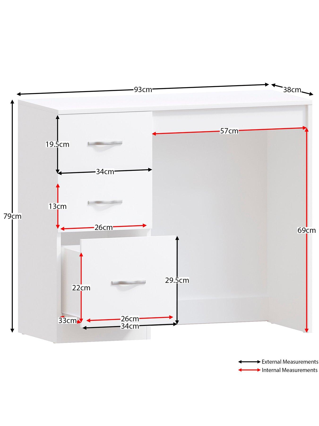 Image 6 of 6 of Vida Designs Riano Dressing Table - White