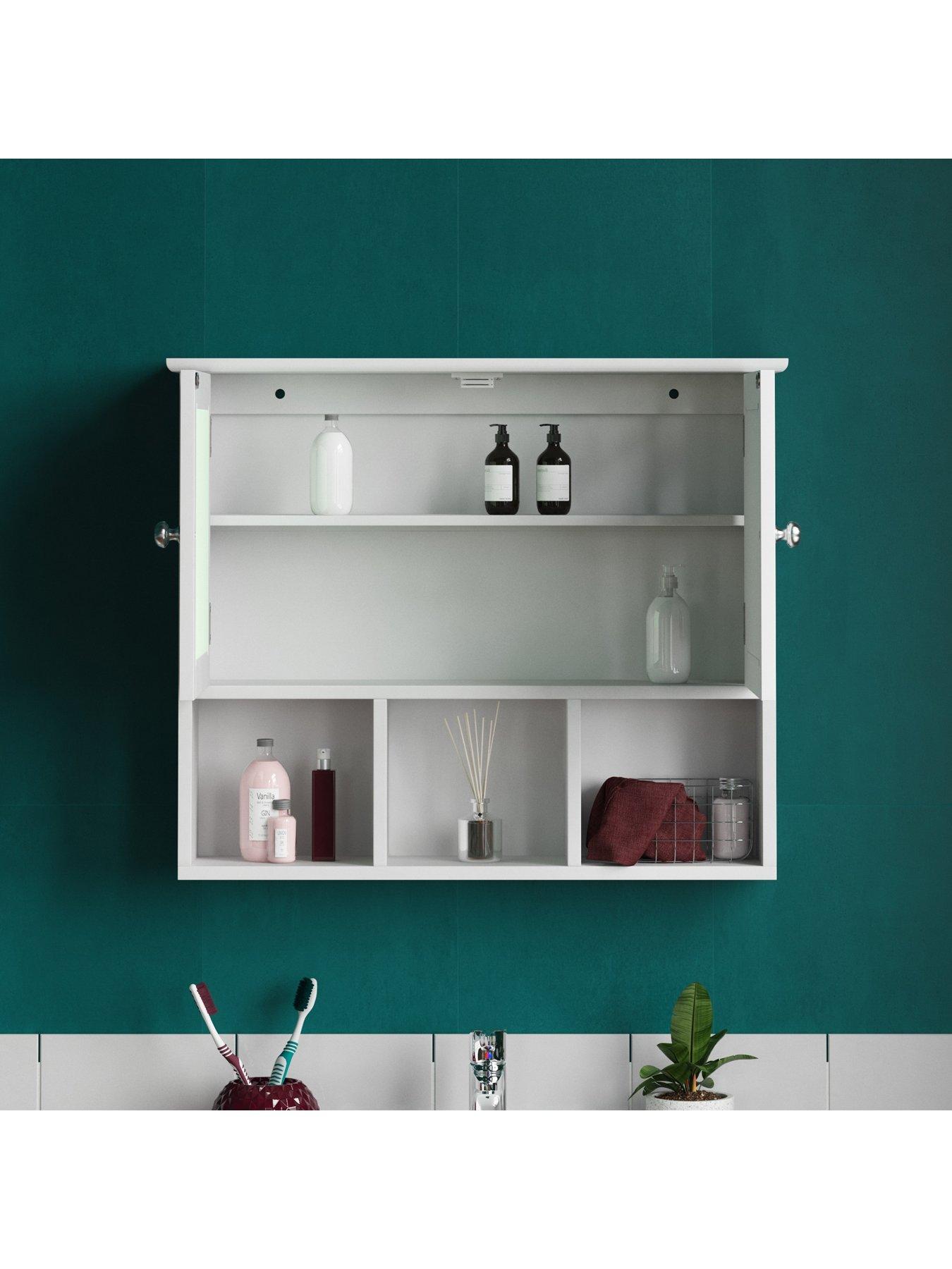  image of bath-vida-priano-2-door-mirrored-wall-cabinet-with-3-compartments