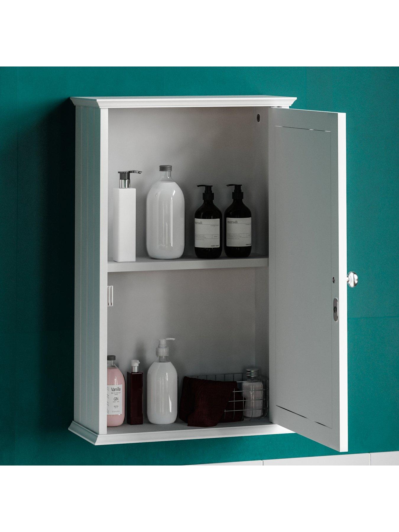  image of bath-vida-priano-1-door-mirrored-wall-cabinet