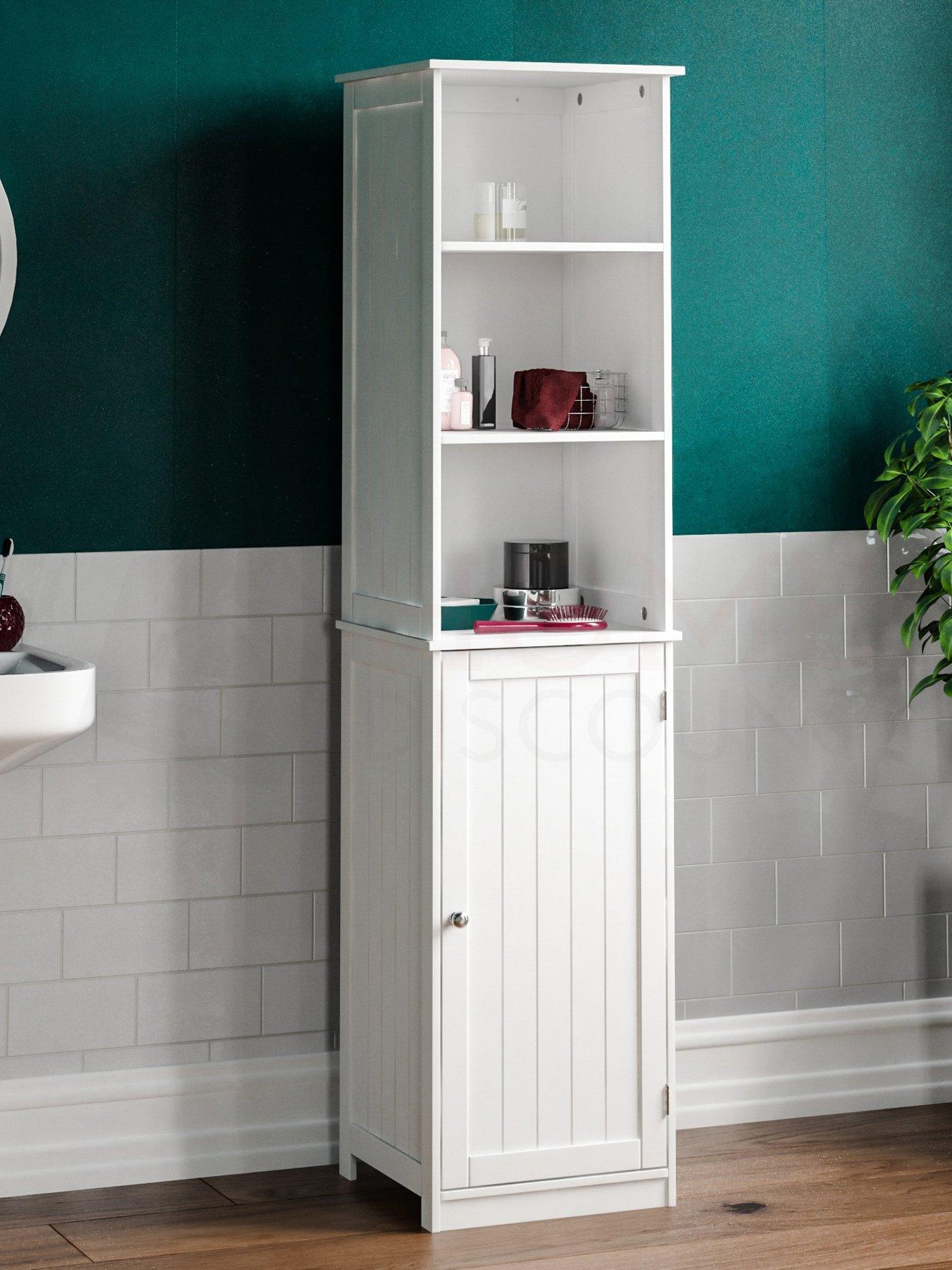 Image 1 of 6 of Bath Vida Priano 1 Door 2 Shelf Tall Cabinet