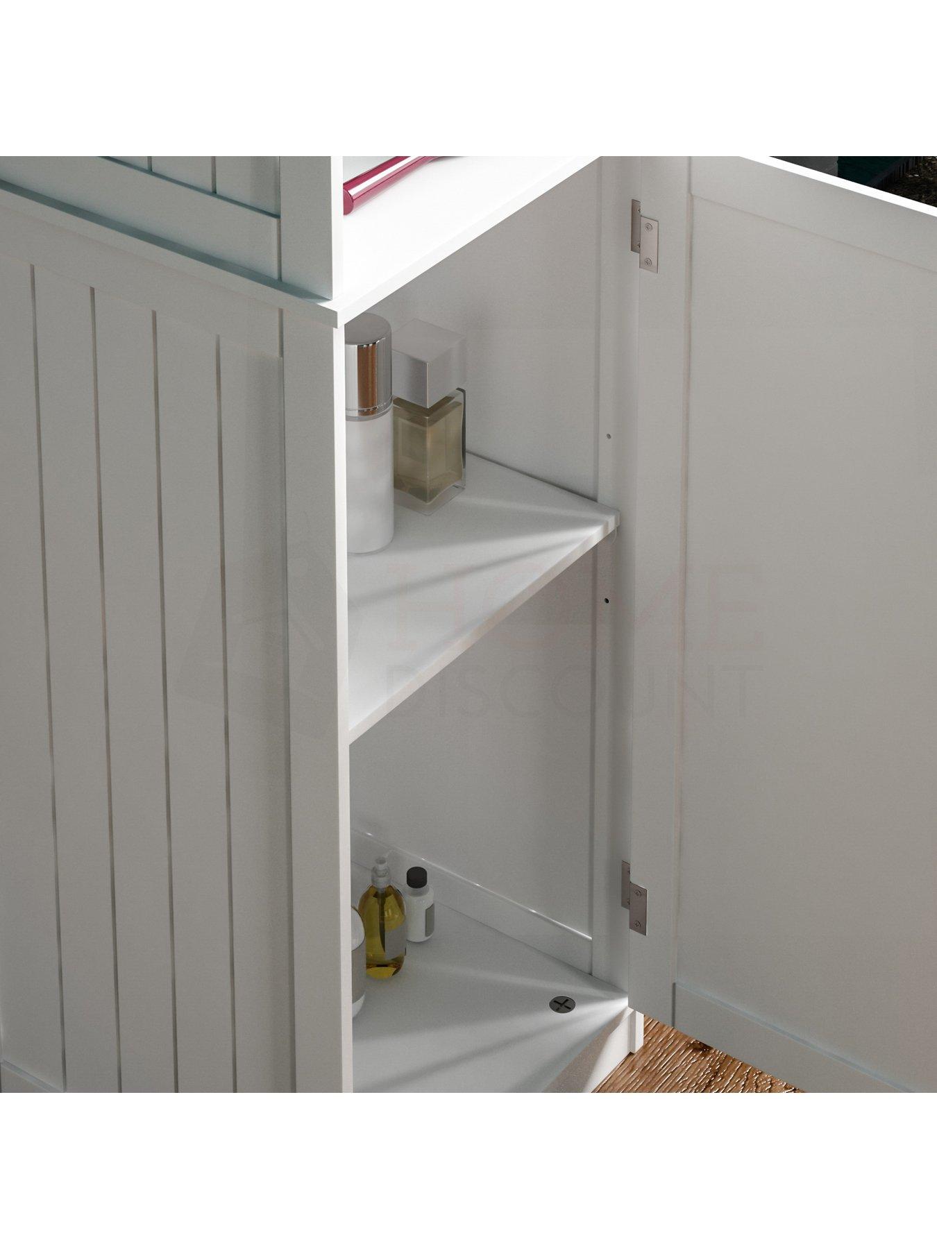 Image 4 of 6 of Bath Vida Priano 1 Door 2 Shelf Tall Cabinet