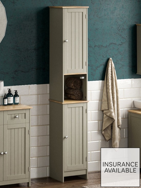 front image of bath-vida-priano-2-door-tall-cabinet
