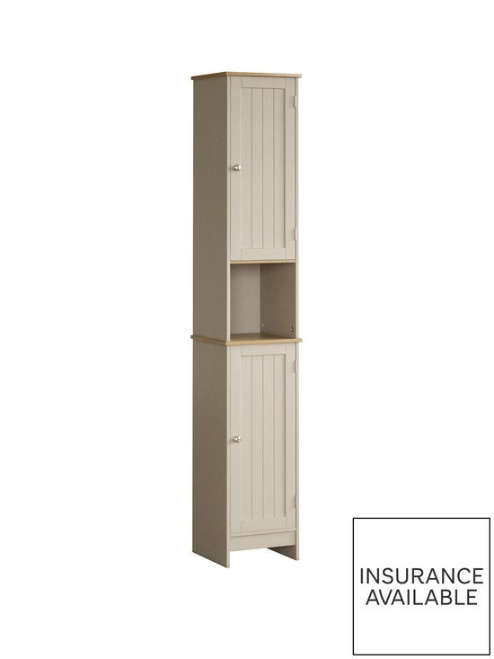 stillFront image of bath-vida-priano-2-door-tall-cabinet