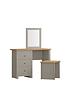  image of vida-designs-arlington-dressing-table-stool-and-mirror-set-grey