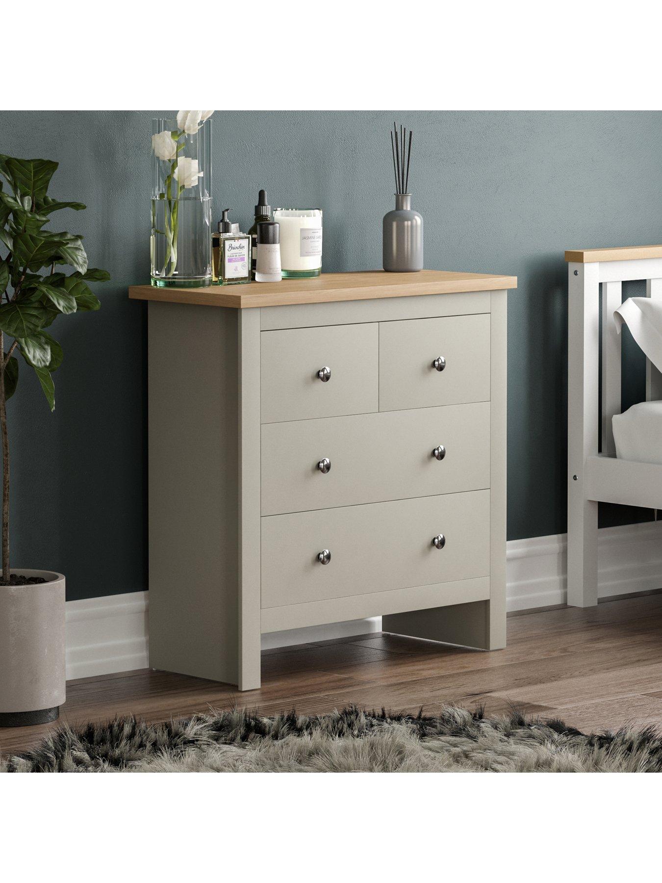 Vida Designs Arlington 2 + 2 Drawer Chest Grey
