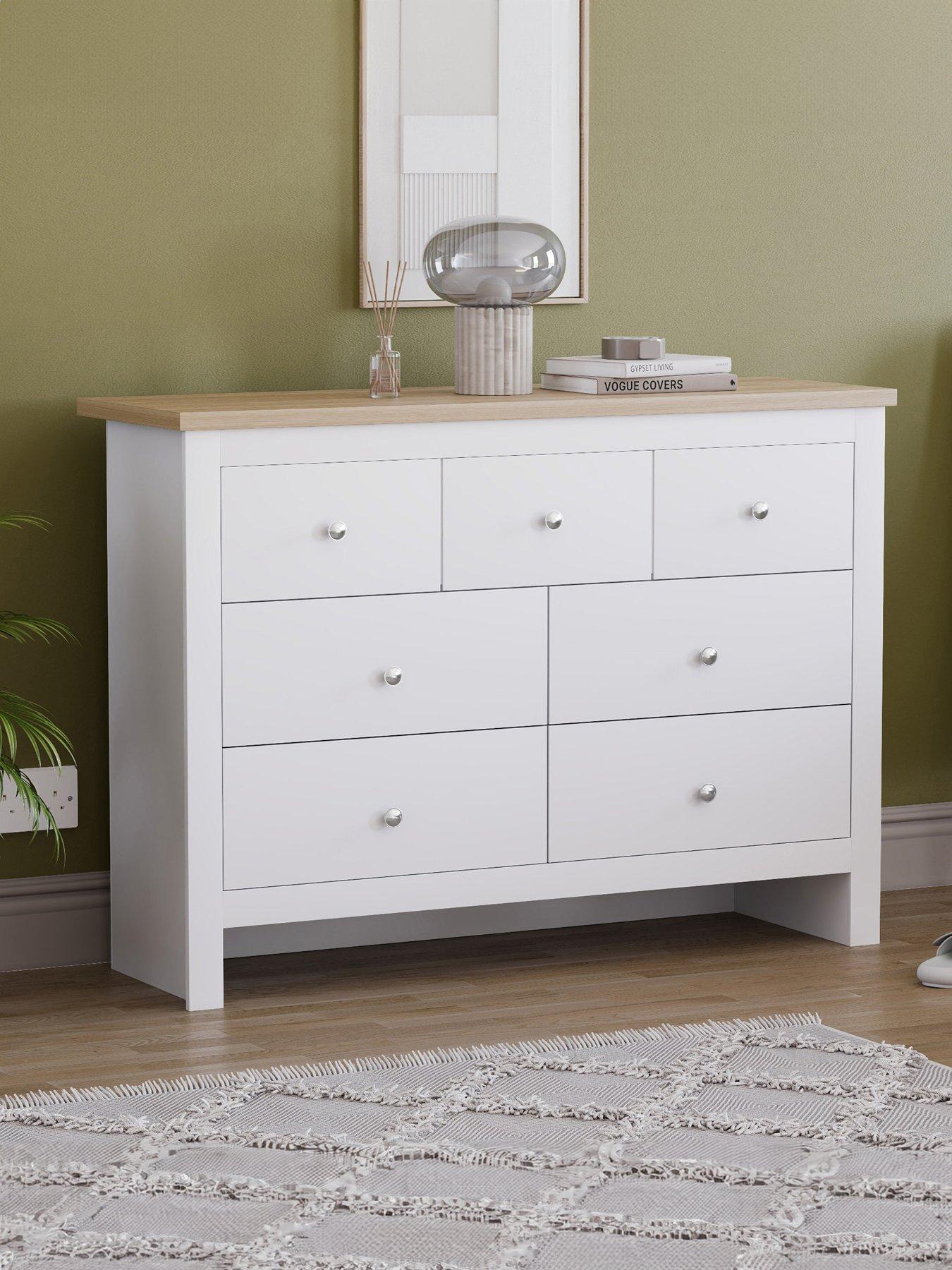 Image 1 of 6 of Vida Designs Arlington 4 + 3 Drawer Chest - White