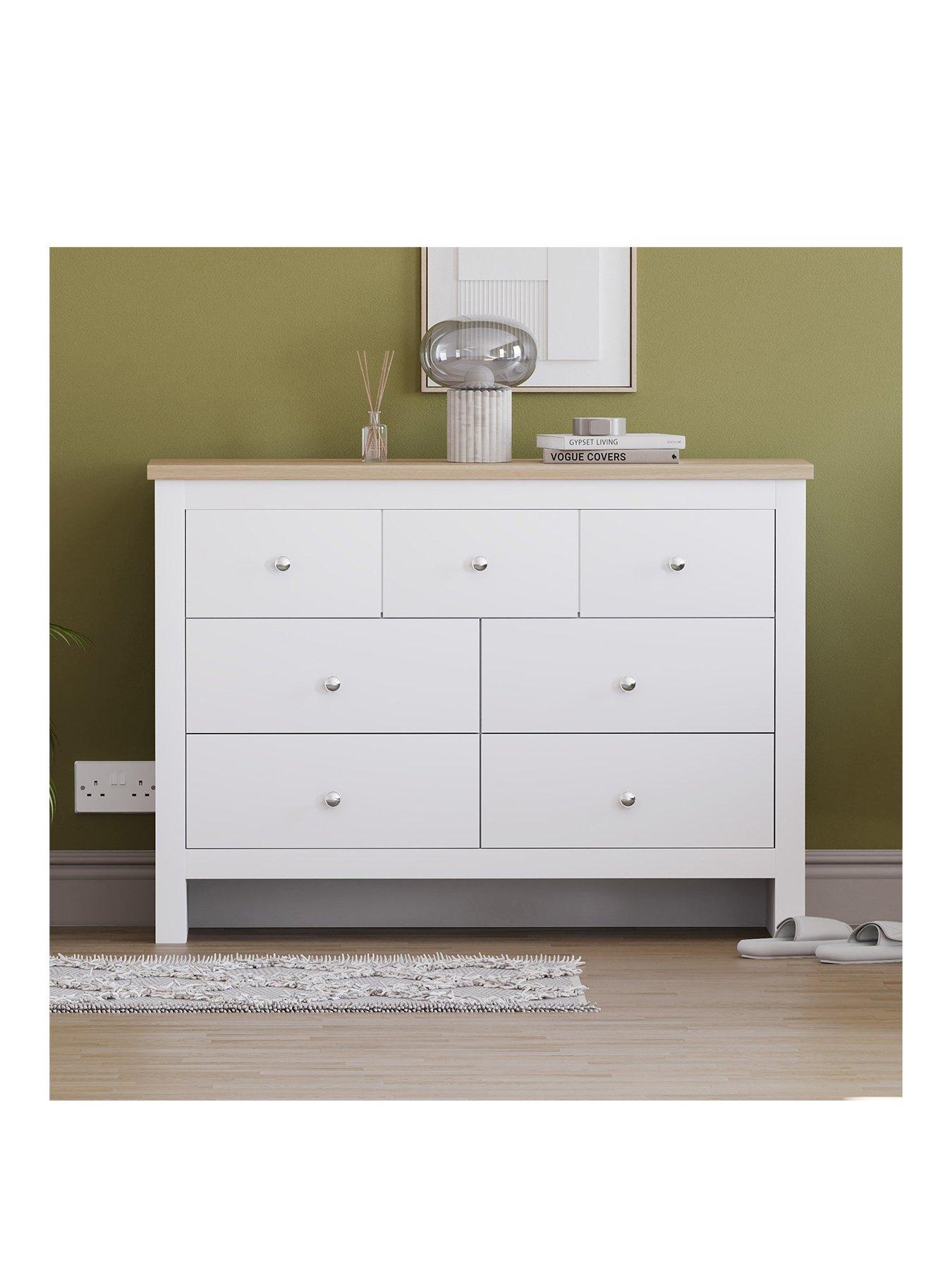 Image 3 of 6 of Vida Designs Arlington 4 + 3 Drawer Chest - White