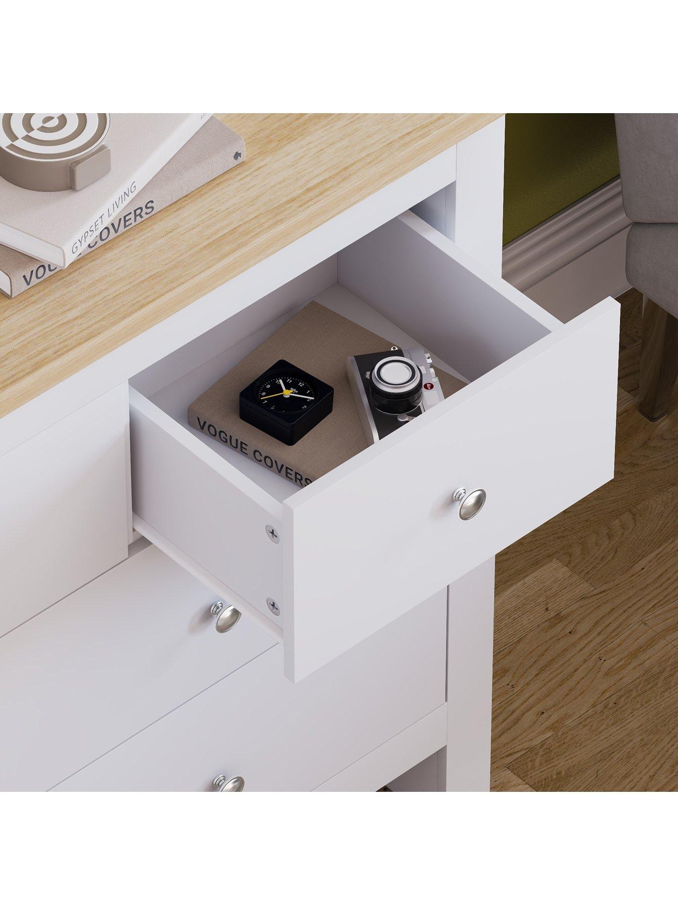 Image 4 of 6 of Vida Designs Arlington 4 + 3 Drawer Chest - White