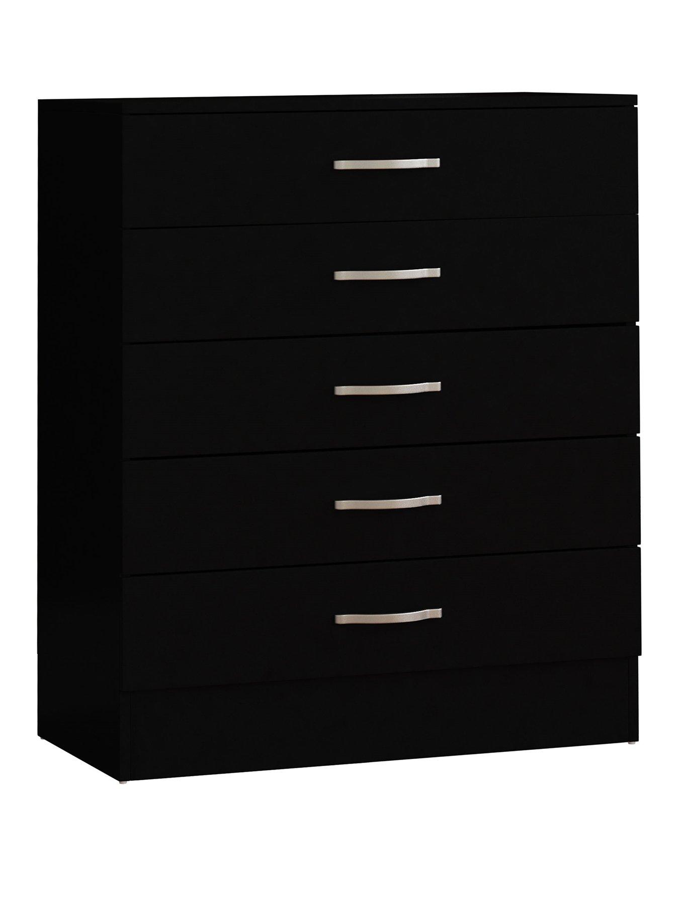 Image 2 of 6 of Vida Designs Riano 5 Drawer Compact&nbsp;Chest - Black