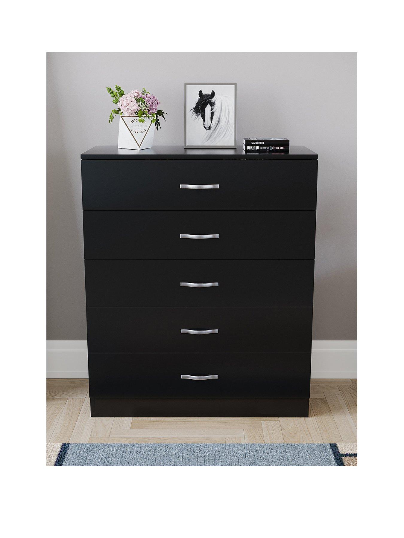 Image 3 of 6 of Vida Designs Riano 5 Drawer Compact&nbsp;Chest - Black