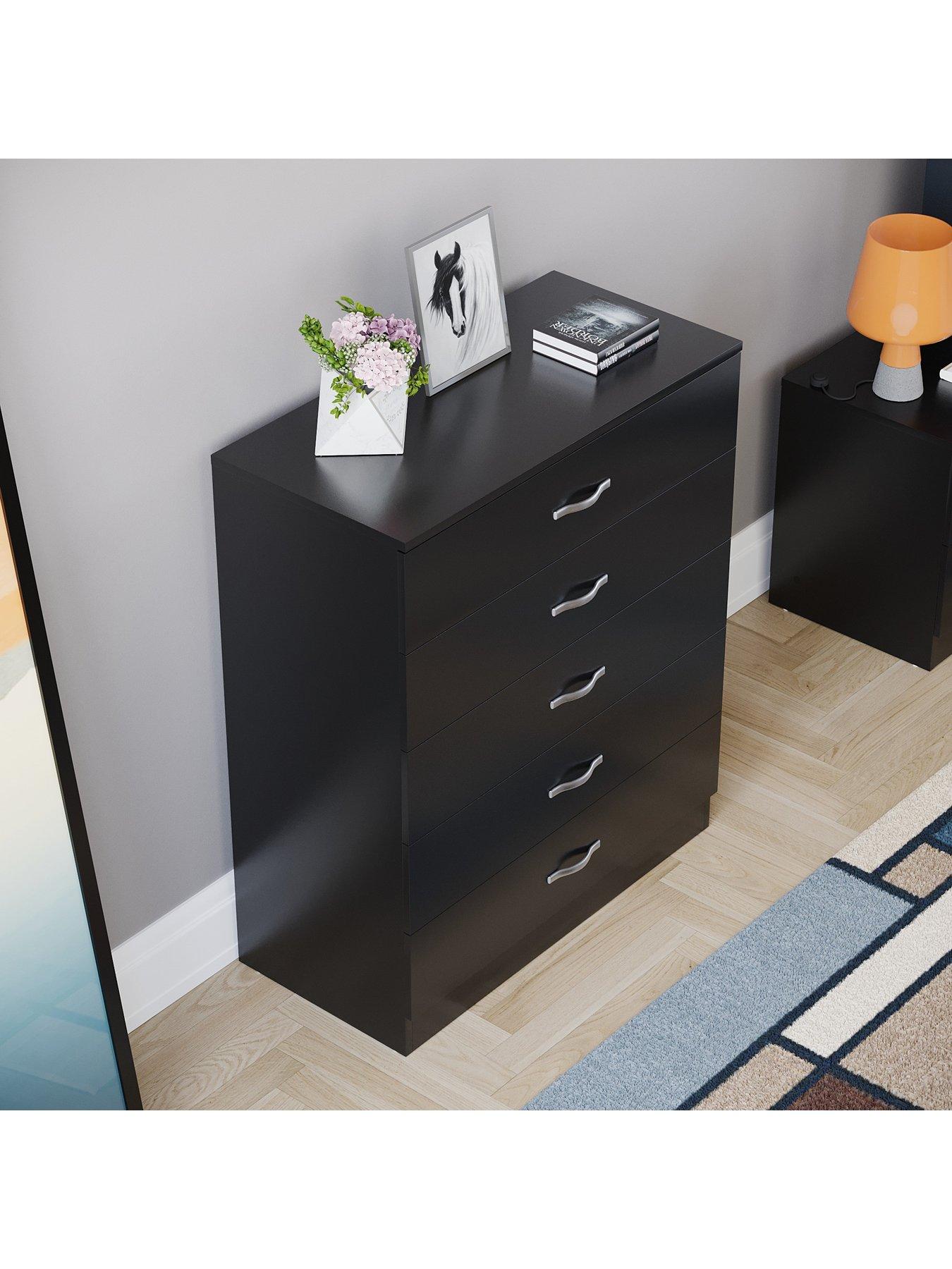Image 4 of 6 of Vida Designs Riano 5 Drawer Compact&nbsp;Chest - Black