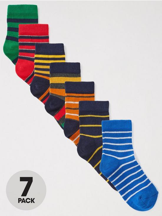 front image of everyday-boys-striped-socks-7-pack-multinbsp