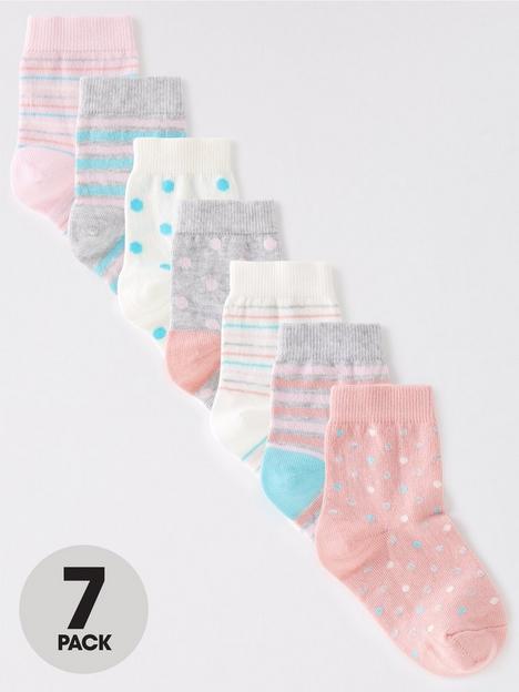 everyday-girls-7-pack-spotstripe-socks