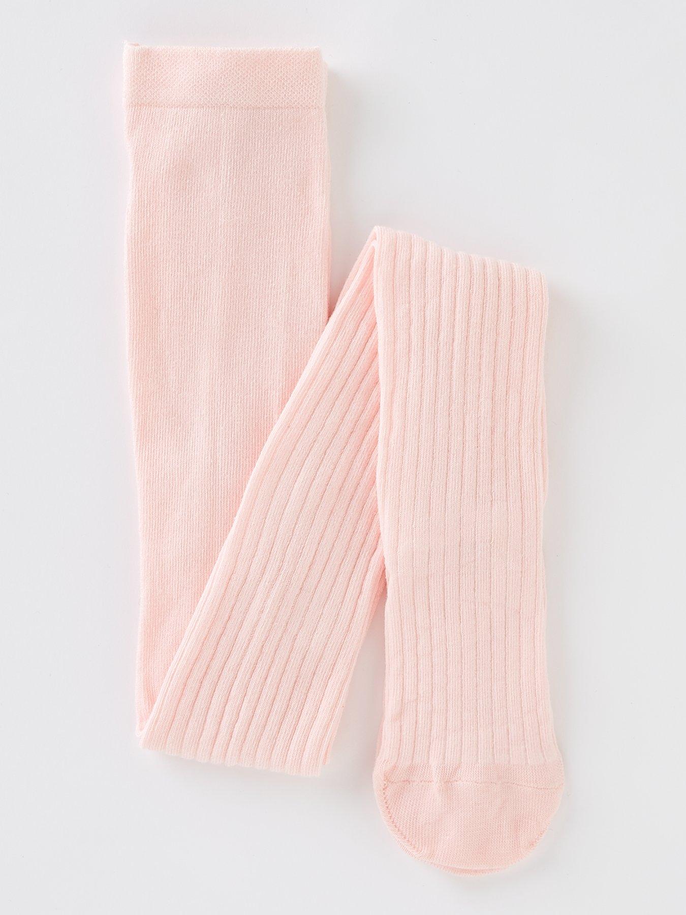 Image 2 of 3 of Everyday Girls 2 Pack Cream/Pink Tights