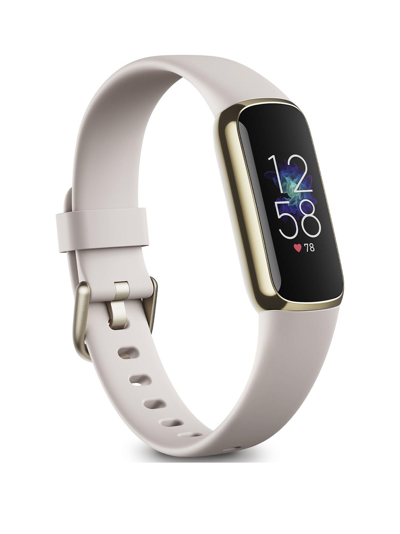 Fitbit Luxe Fitness Tracker Soft Gold Porcelain White littlewoods