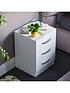  image of vida-designs-hulio-3-drawer-bedside-cabinet-white