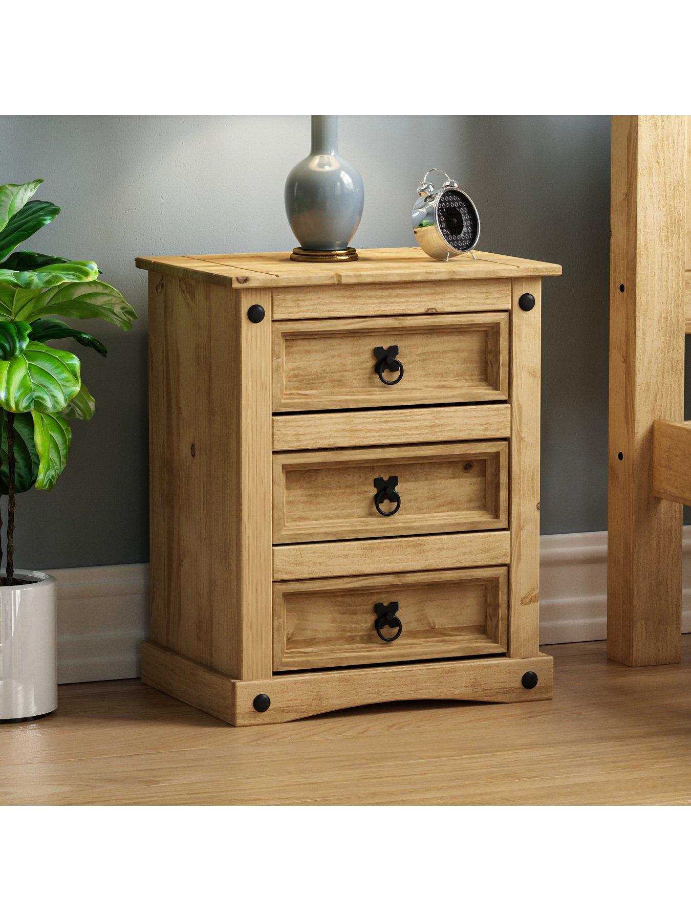 Image 1 of 7 of Vida Designs Corona 3 Drawer Bedside Chest