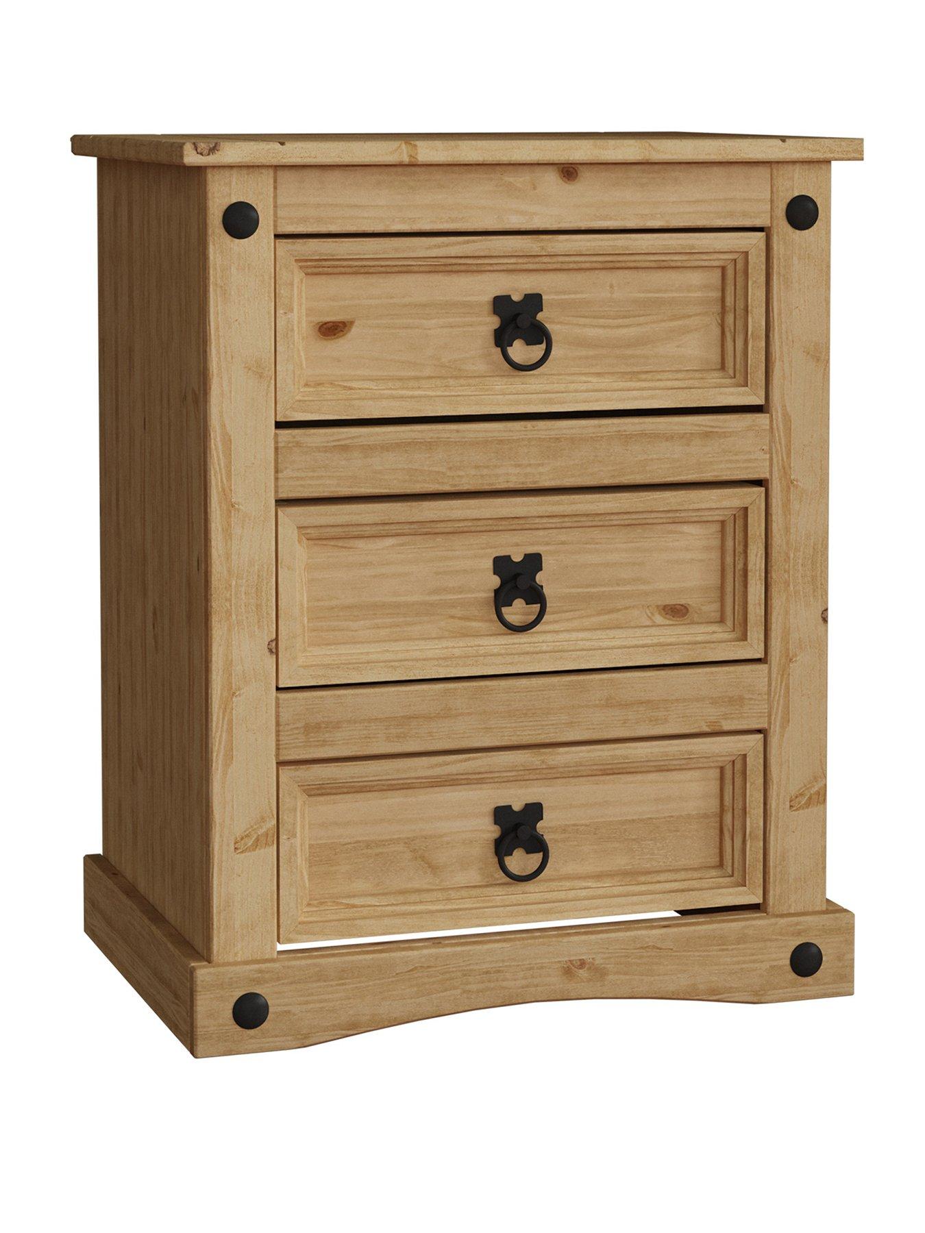 Image 2 of 7 of Vida Designs Corona 3 Drawer Bedside Chest