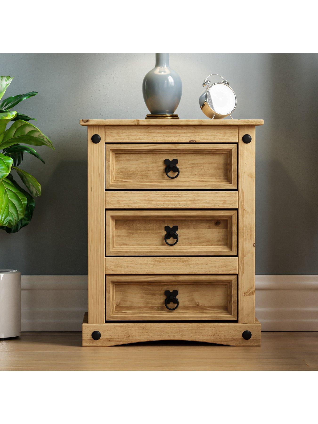 Image 4 of 7 of Vida Designs Corona 3 Drawer Bedside Chest