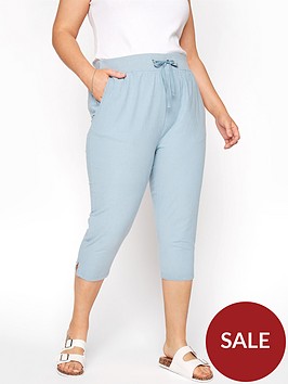 yours-cool-cotton-crop-jogger-blue