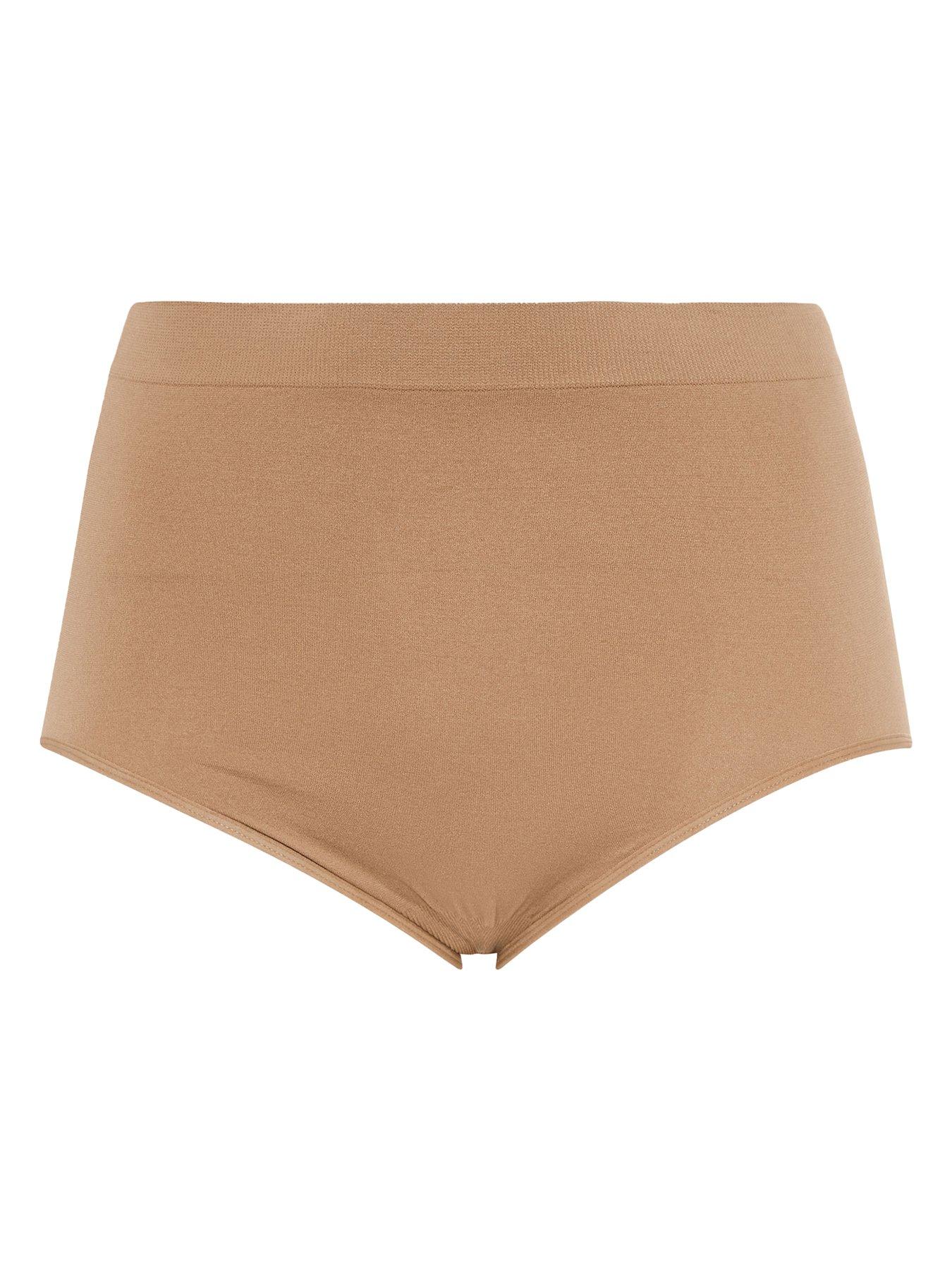 front image of yours-seamless-control-brief-sienna