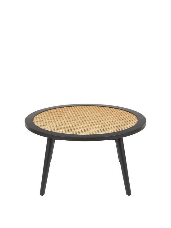 front image of very-home-torri-cane-coffee-table-black
