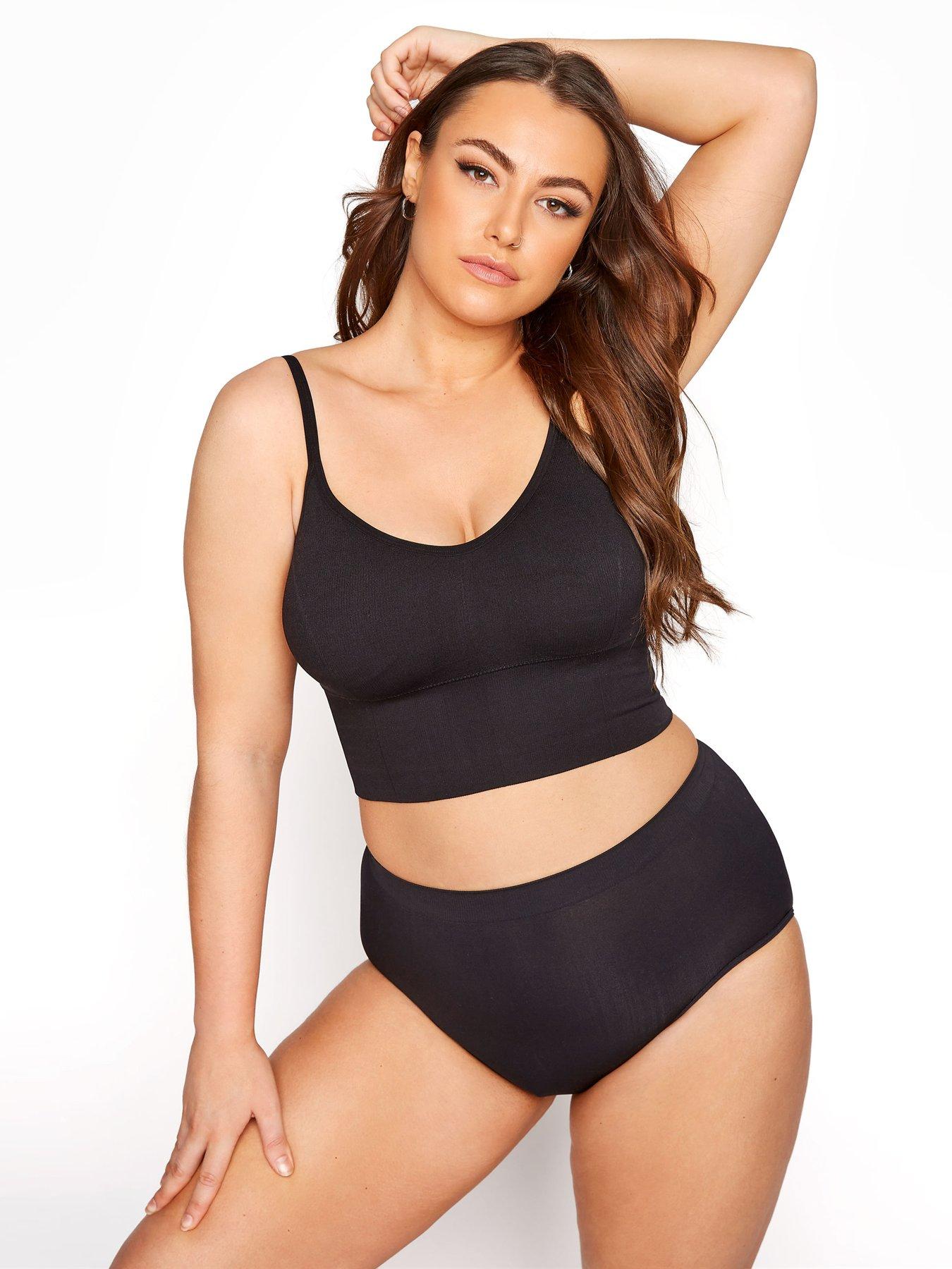 Image 2 of 3 of Yours Seamfree Longline Bralette - Black