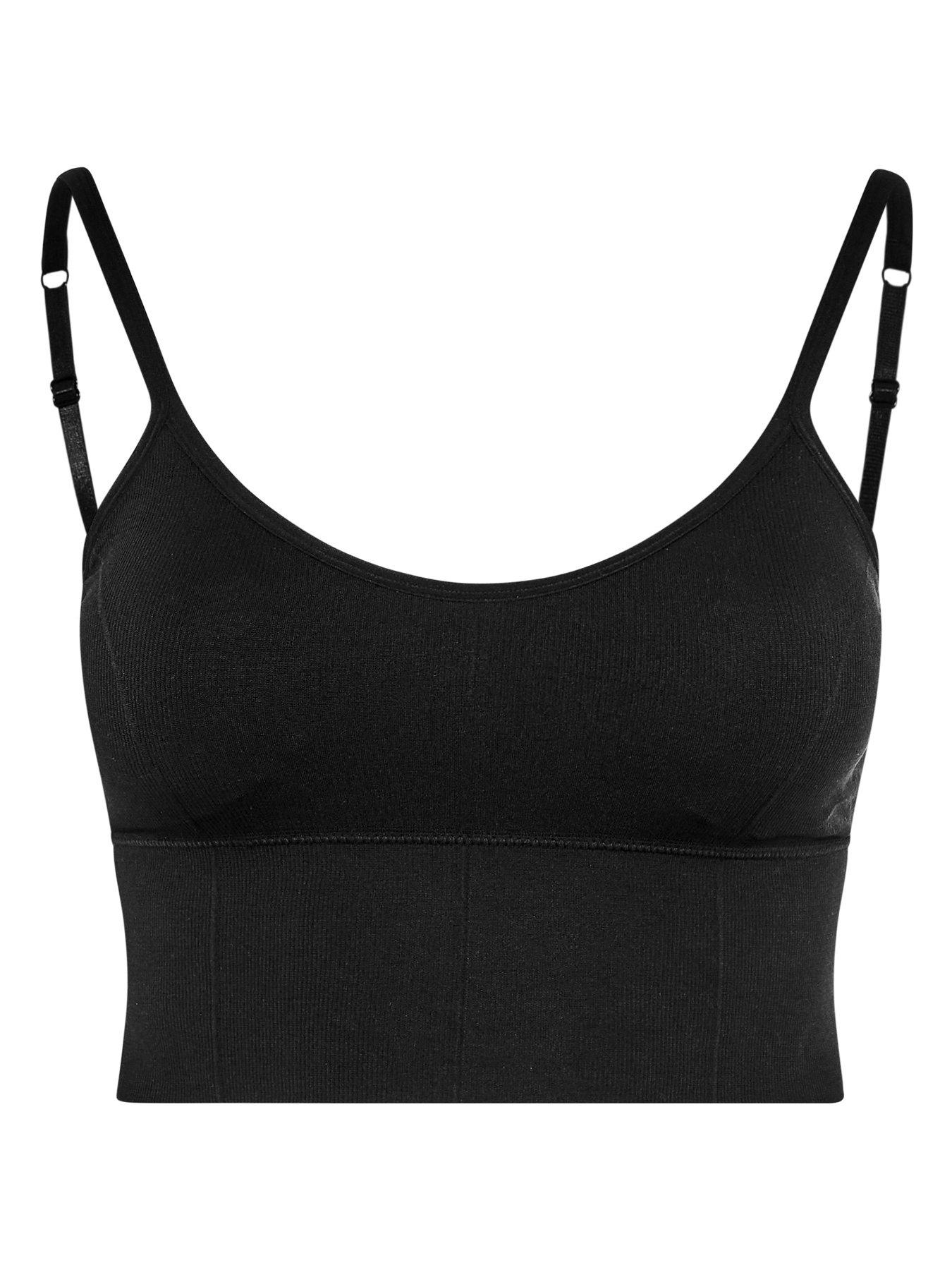 Image 3 of 3 of Yours Seamfree Longline Bralette - Black