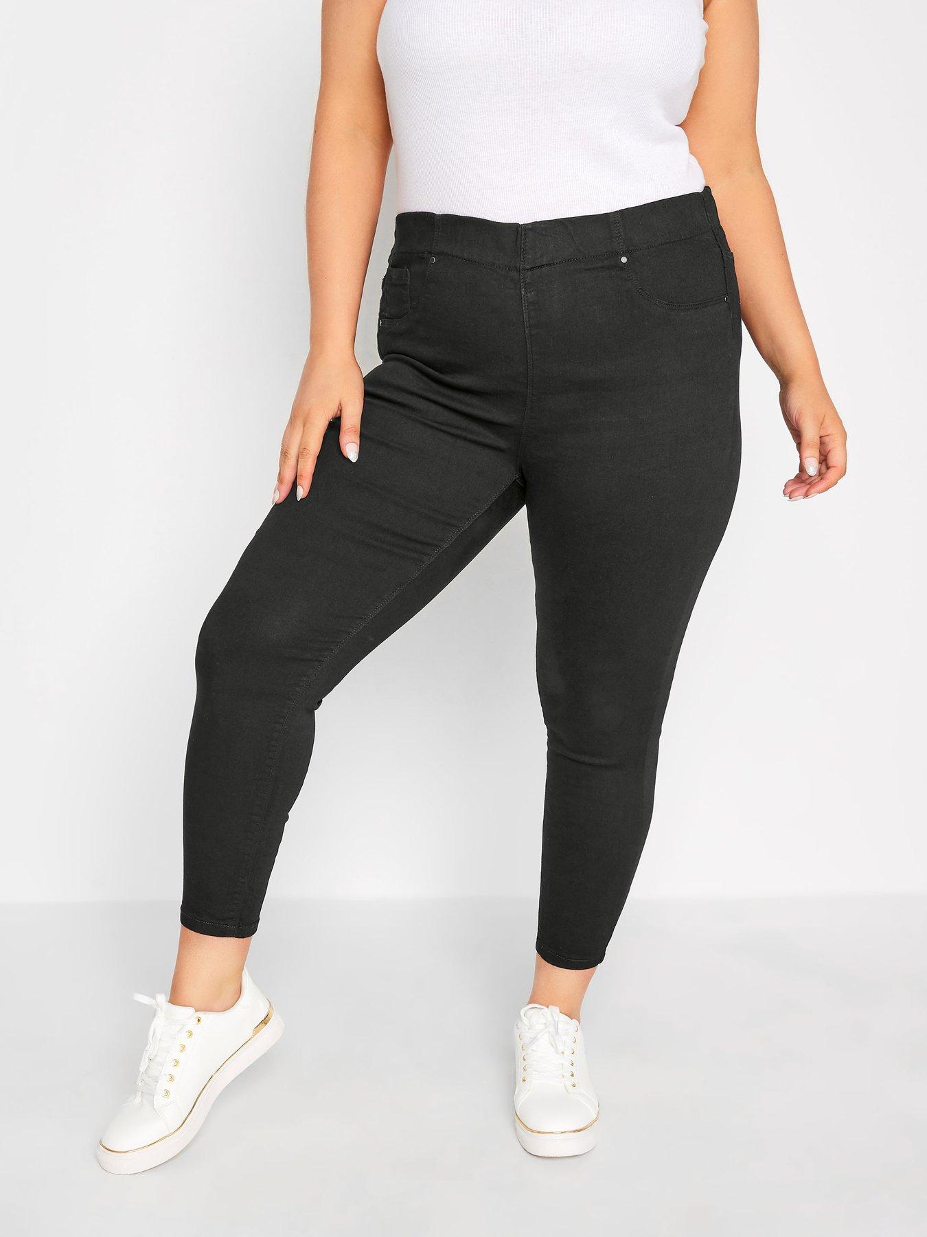 Black Dark Wash Mid Rise 'Lift & Shape' Emilee Jeggings