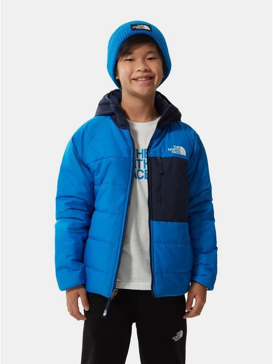 stillFront image of the-north-face-youth-boys-reversible-perrito-insulated-jacket-blue