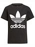  image of adidas-originals-kids-unisex-trefoil-t-shirt-blackwhite