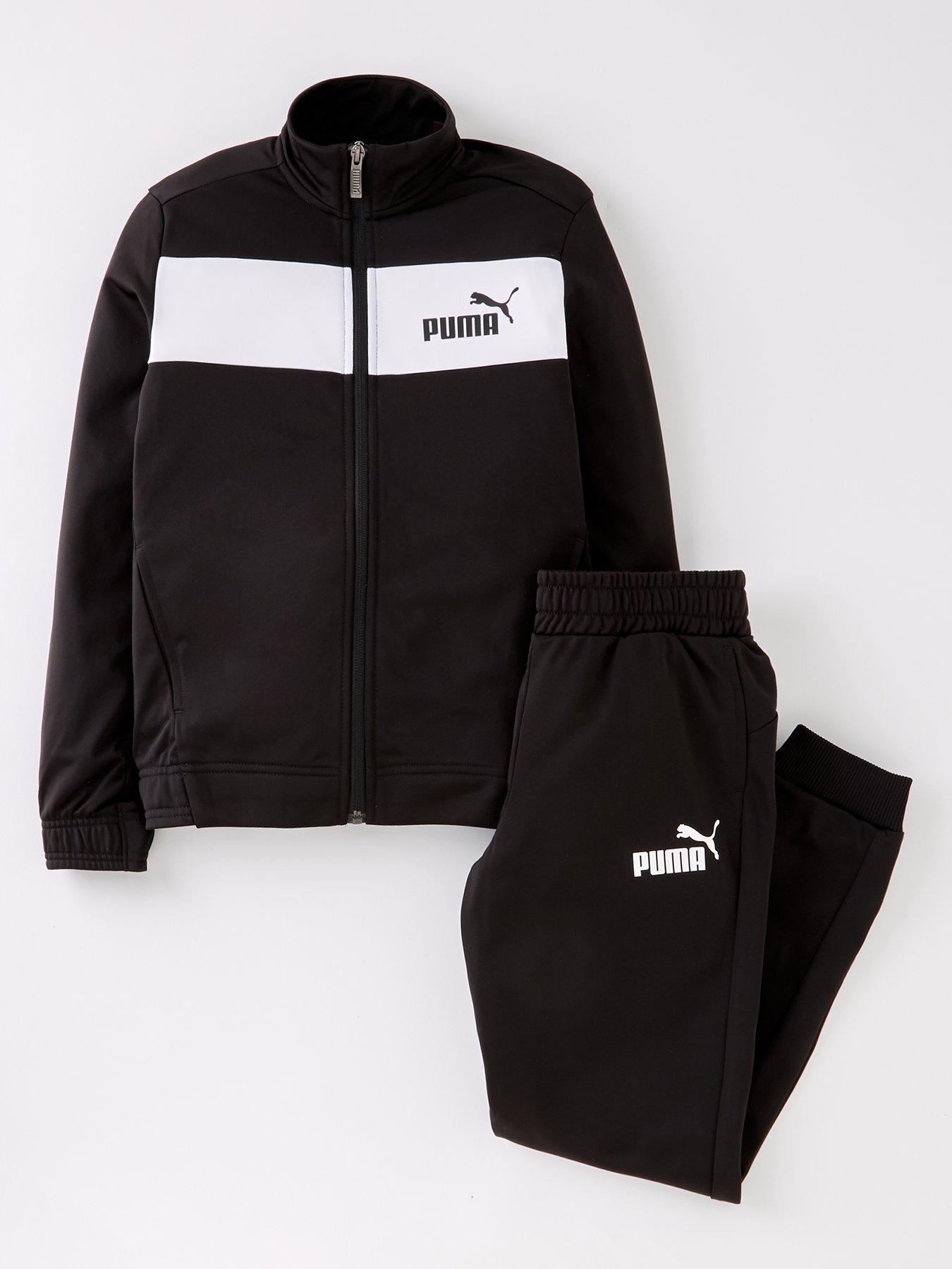 Black and white puma tracksuit online