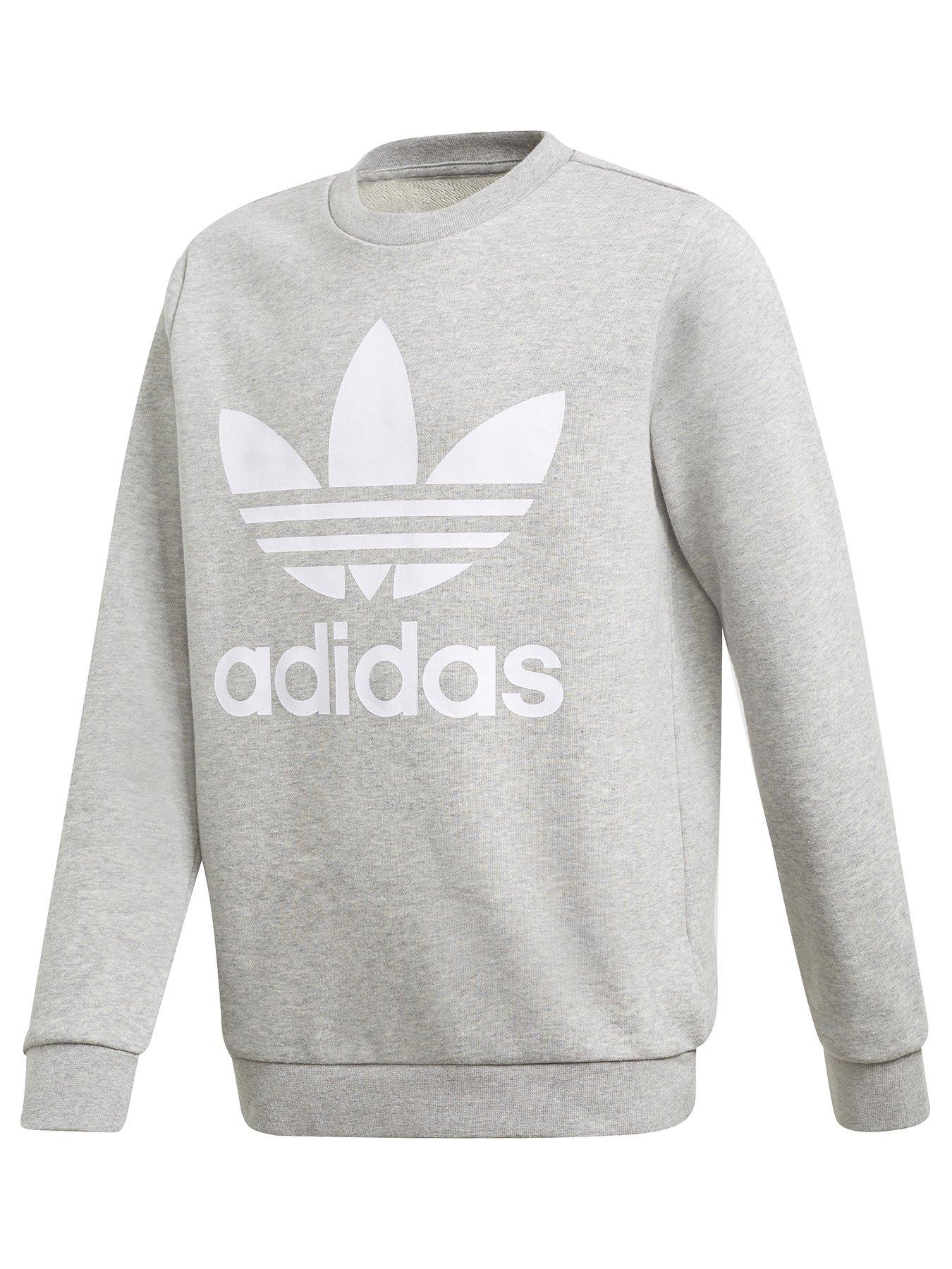 Adidas originals trefoil repeat crew 2024 sweatshirt junior