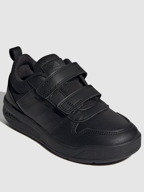 front image of adidas-kids-unisex-tensaur-trainer-triple-black