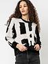  image of religion-abstract-knitted-jumper-black