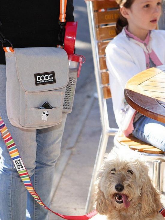 stillFront image of doog-dog-walking-shoudler-bag--grey