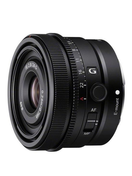 front image of sony-sel24f28gsyx-full-frame-lens-fe-24mm-f28-g-premium-g-series-prime-lens
