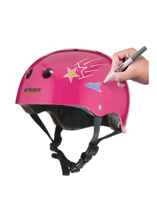 front image of wipeout-helmet-neon-pink-agenbsp8