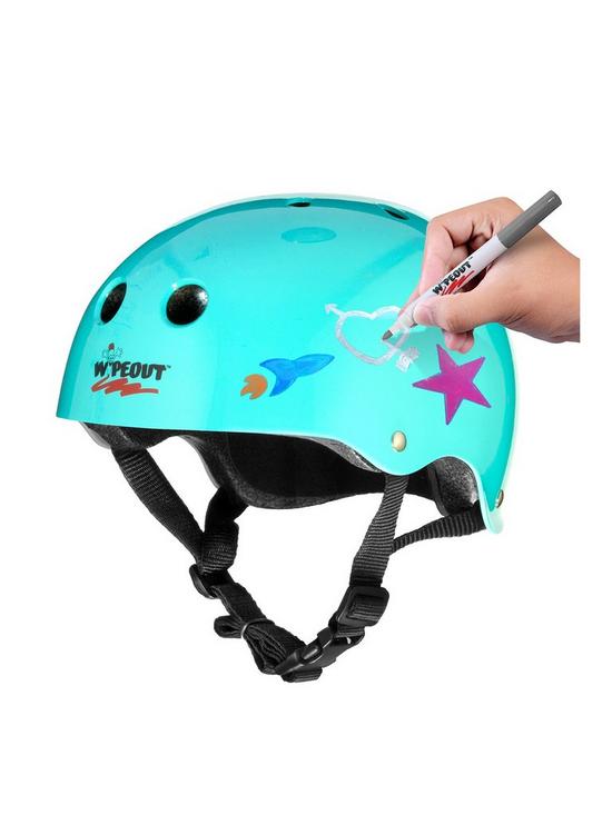 front image of wipeout-helmet-teal-blue-agenbsp8