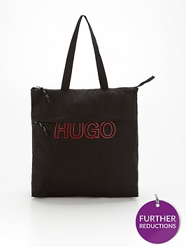 hugo-reborn-nylon-logo-shopper-black