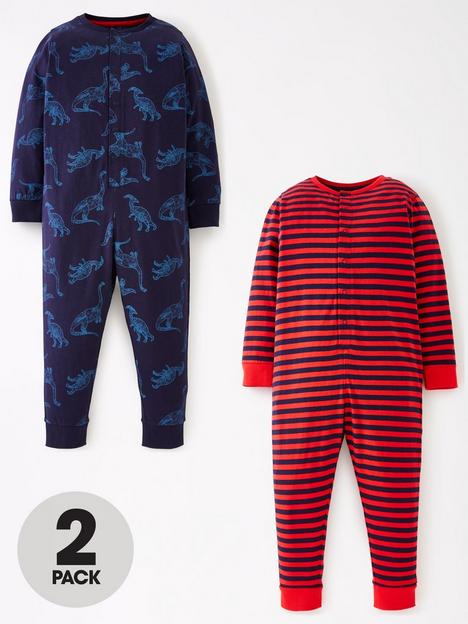 mini-v-by-very-boys-2-pack-dinosaurstripe-sleepsuits-multi