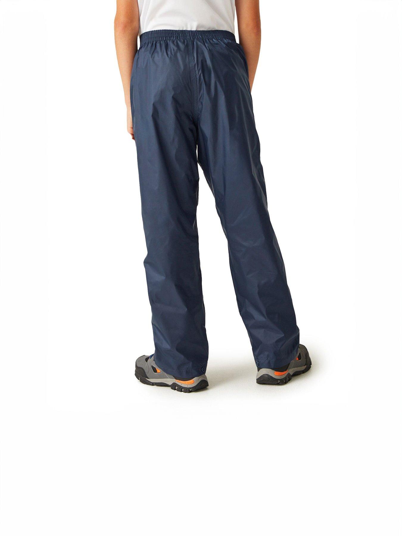 Image 2 of 5 of Regatta Kids Pack-it Waterproof Over-trousers - Dark Blue