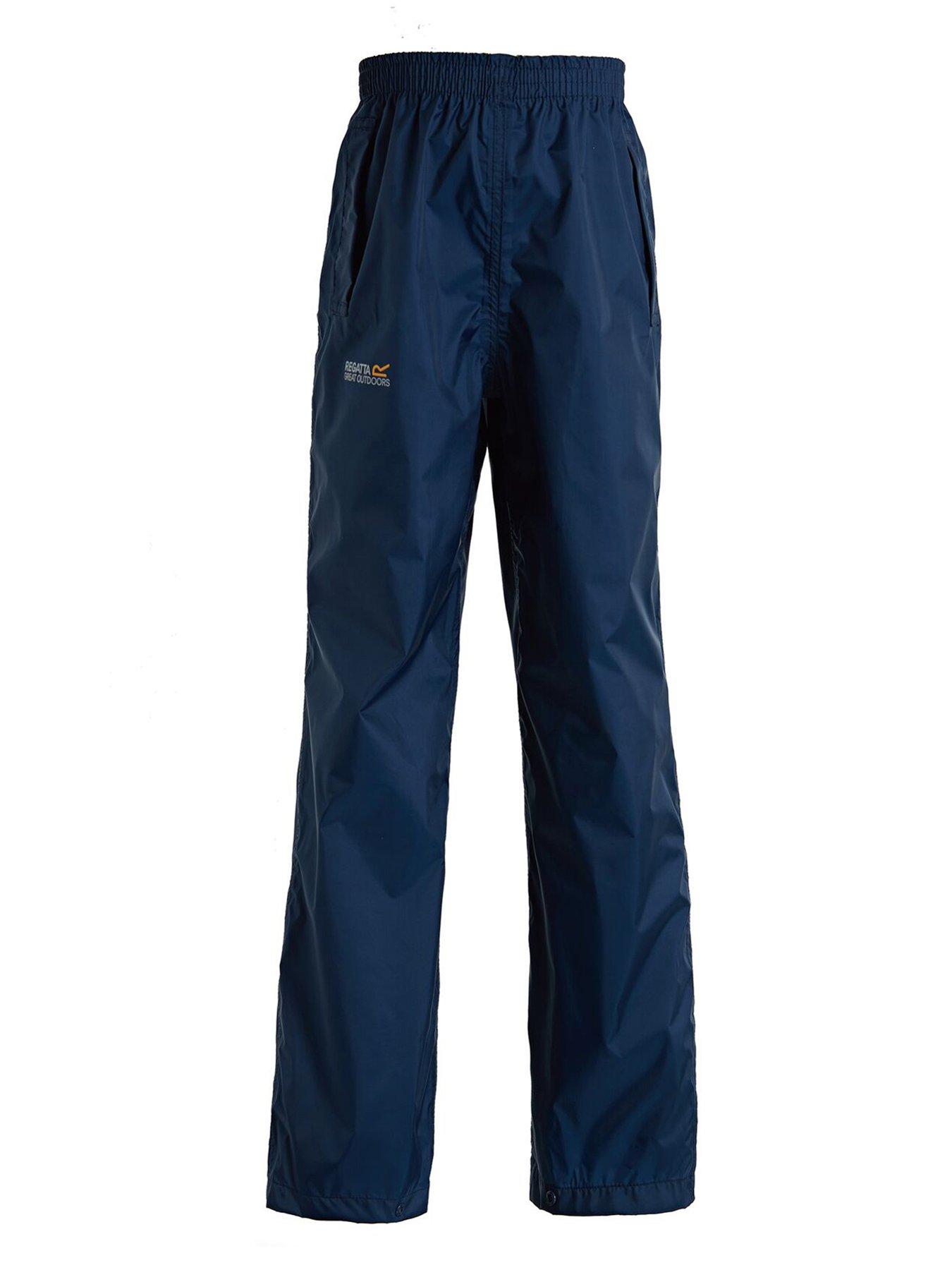 Image 4 of 5 of Regatta Kids Pack-it Waterproof Over-trousers - Dark Blue