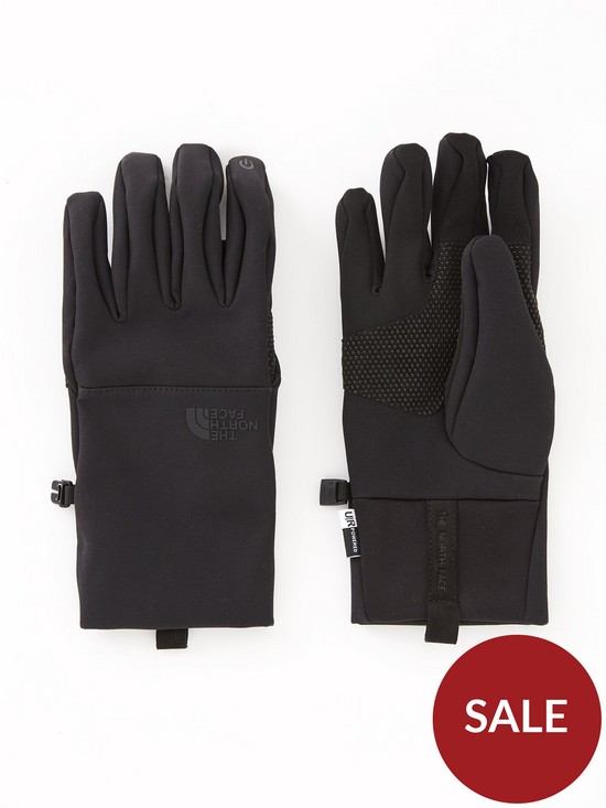 front image of the-north-face-apex-softshell-etiptrade-gloves-black