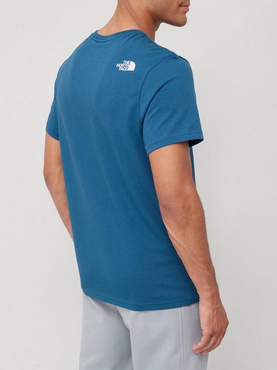 stillFront image of the-north-face-mountain-line-t-shirt-navy