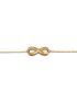  image of the-love-silver-collection-gold-plated-sterling-silver-knot-design-singlenbspanklet