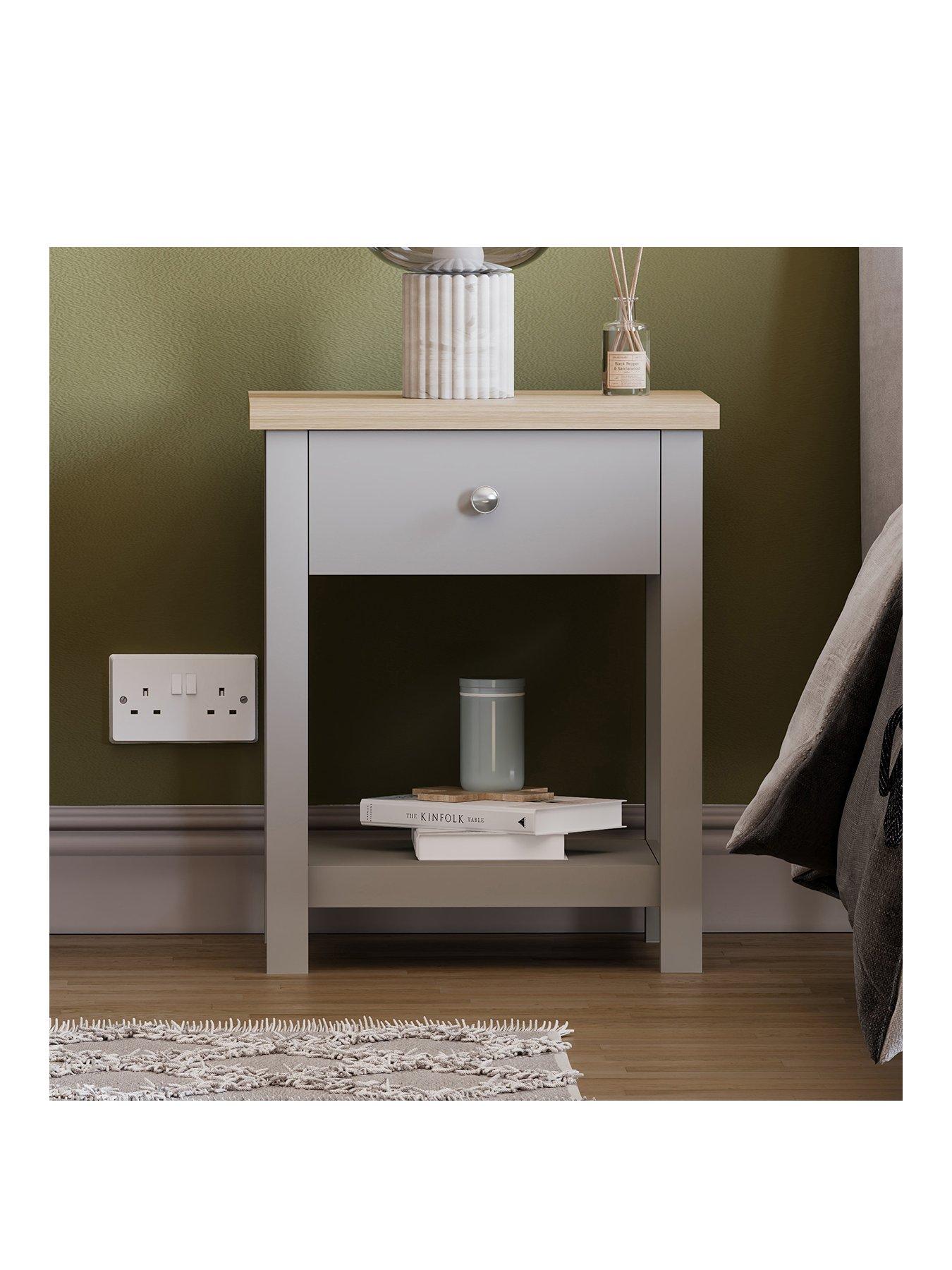  image of vida-designs-arlington-1-drawer-side-table-grey